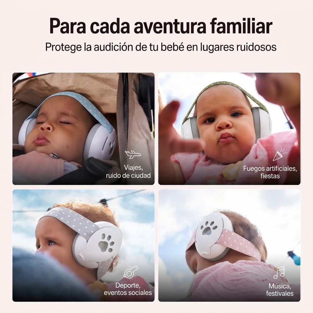 Orejeras para bebés con protección auditiva
