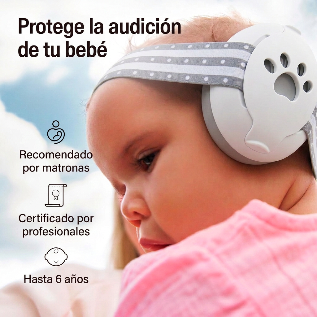 Orejeras para bebés con protección auditiva